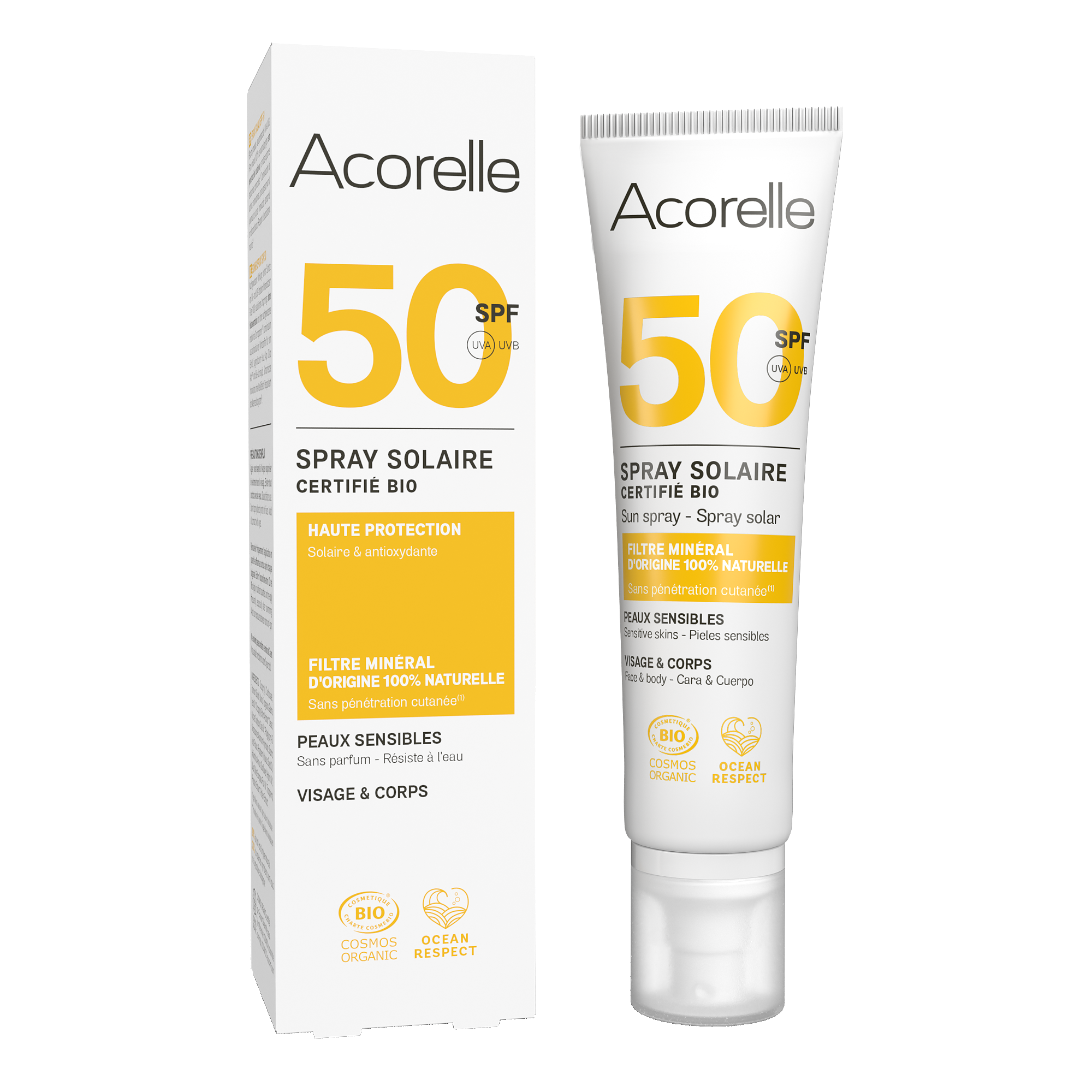 ACORELLE Sun Sonnenspray ohne Duft  LSF 50, 100ml